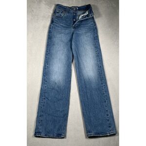 Levi's Premium Women's Ribcage Straight Ankle Jeans 23x29 High Rise Denim
